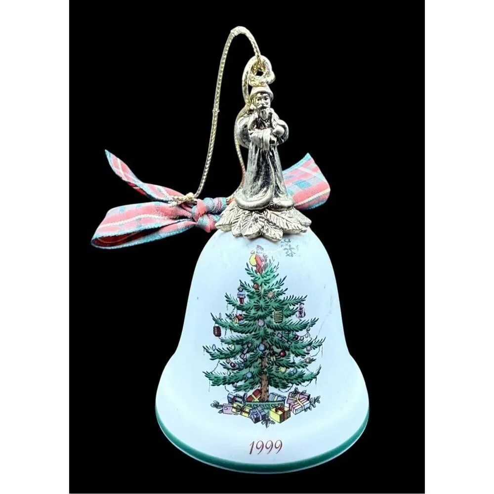 Spode Christmas Tree 1999 Annual Bell Ornament Collectible Vintage